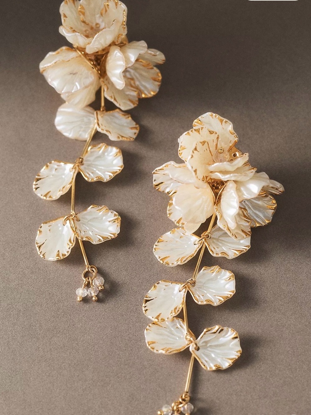 Panacea Floral Drop Earrings Gold Ivory Mother of Pearl Wedding Nordstrom